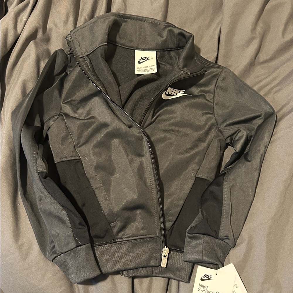 Nike Toddler 3T Gray & Black Zip Front Track Jacket